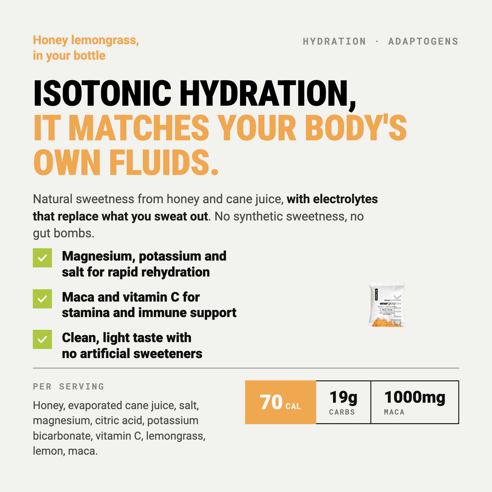 Honey Lemongrass Isotonic Enhanced Hydration w/Adaptogens