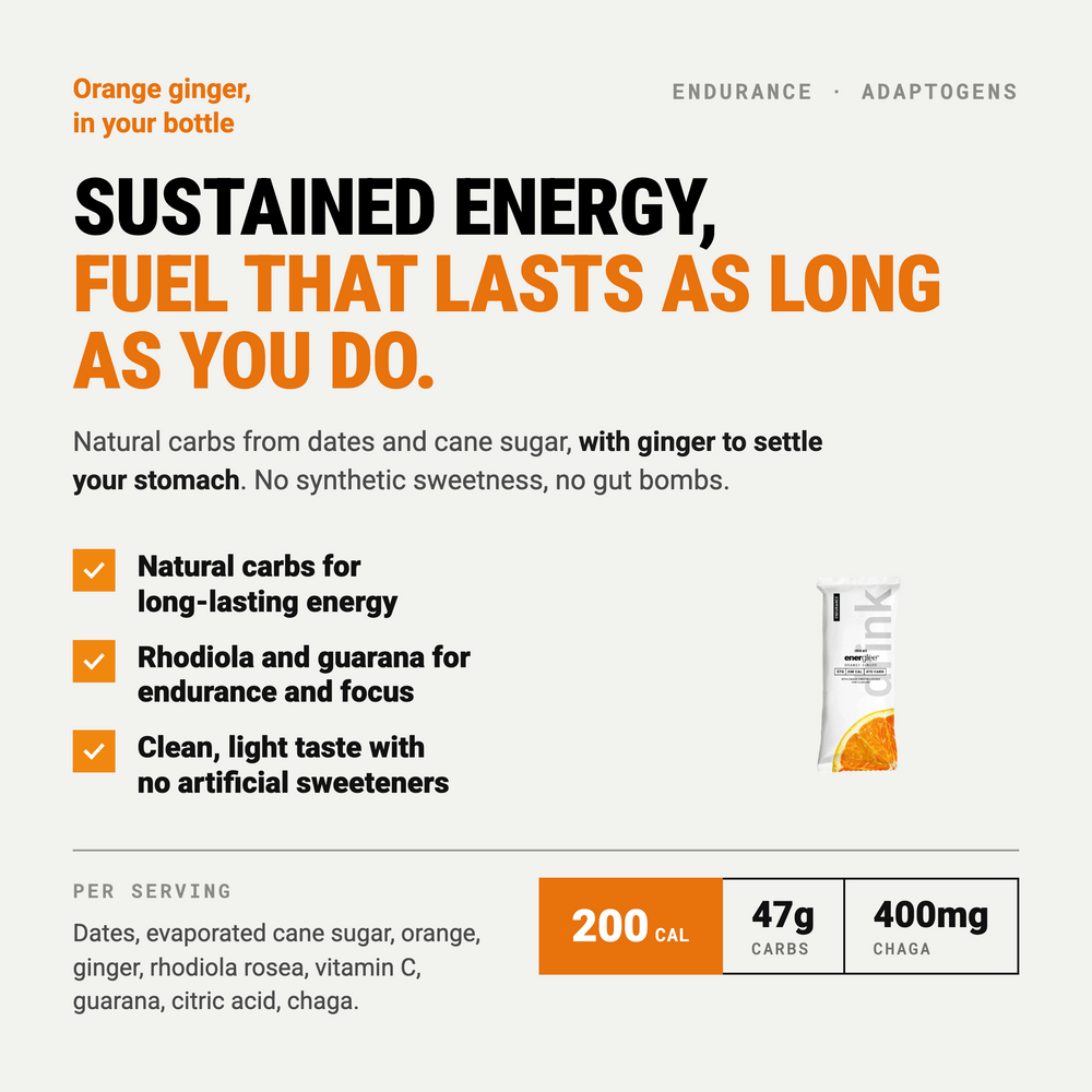 Orange Ginger Endurance Energy Drink w/Adaptogens